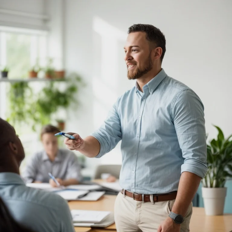 目標に向かって計画を立てる人の姿